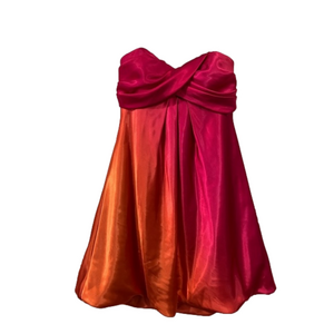 Camille La Vie strapless cocktail dress size 8 pink and orange ombré